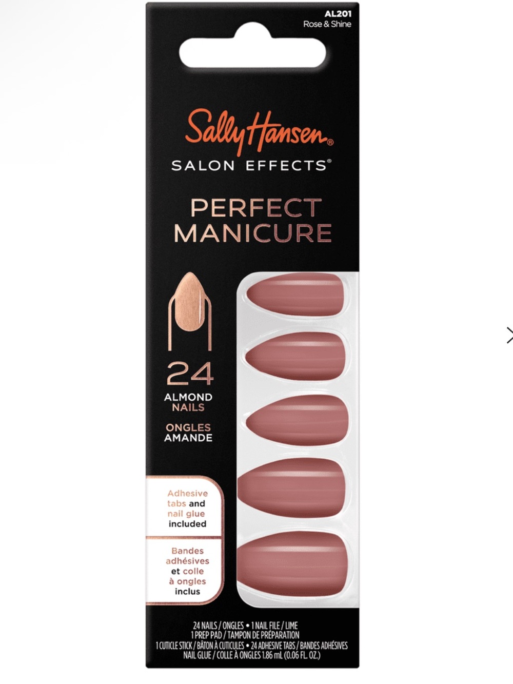 Sally Hansen Perfect Manicure Rose Almond Press-On Nails
